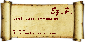 Székely Piramusz névjegykártya